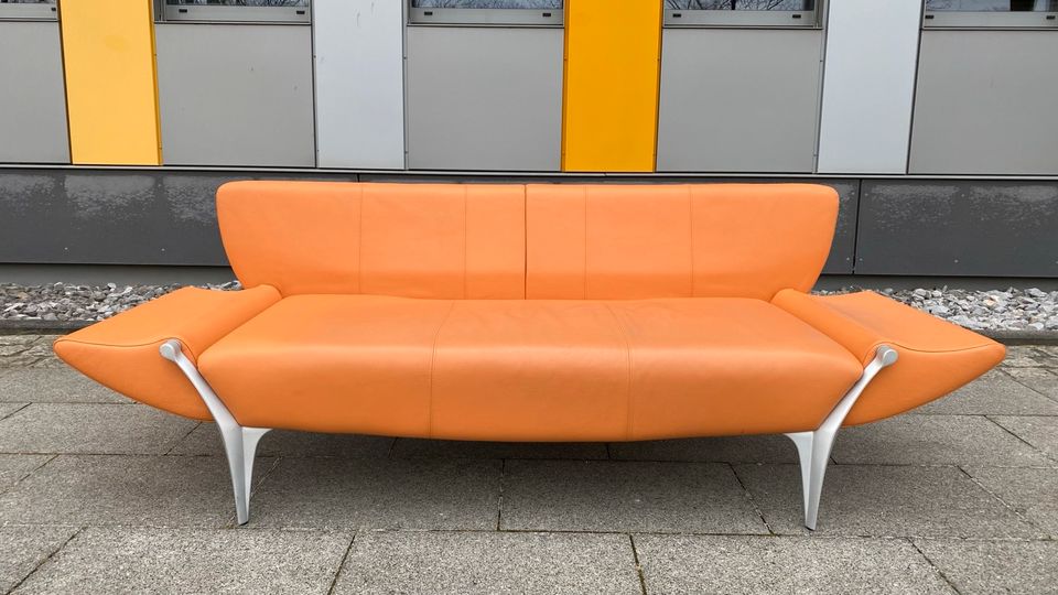 AKTION Rolf Benz Design Sofa 1600 Leder orange 2-sitzer in Dortmund