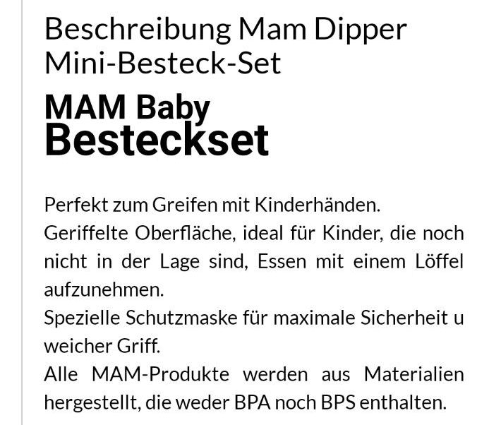 Mam Dipper Mini-Besteck-Set in Rostock