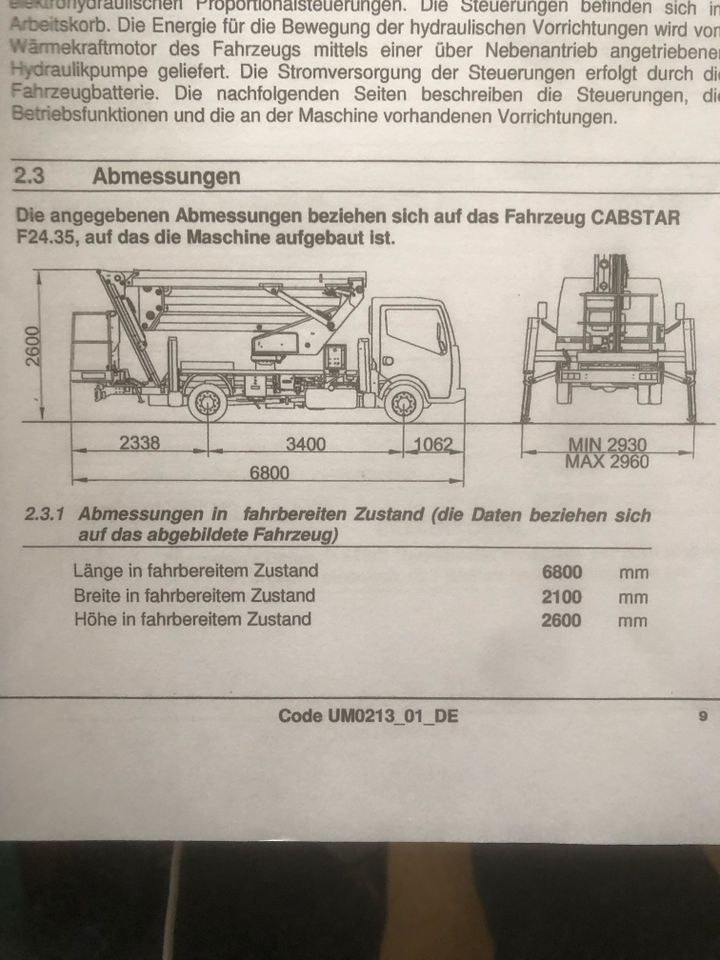 MIETE Hubarbeitsbühne, Hubsteiger, Steiger 21m, Führerschein B in Elztal