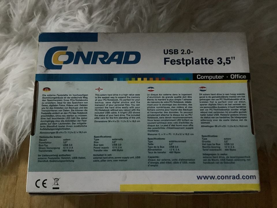 Conrad USB 2.0 Festplatte 3,5 Zoll 160 GB im Aluminiumgehäuse in Köln