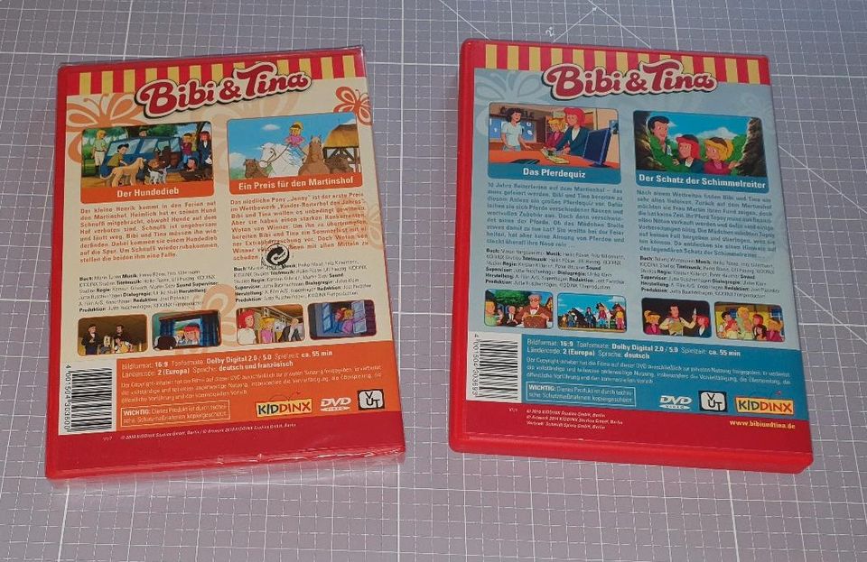 2 DVD Bibi & Tina Hundedieb, Preis für Martinshof, Pferdequiz, in Rothenstein