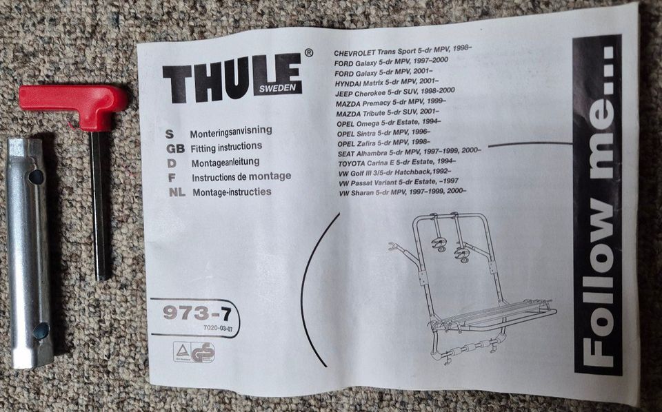 Heckklappenfahrradträger THULE BackPac 973-23 in Ehningen