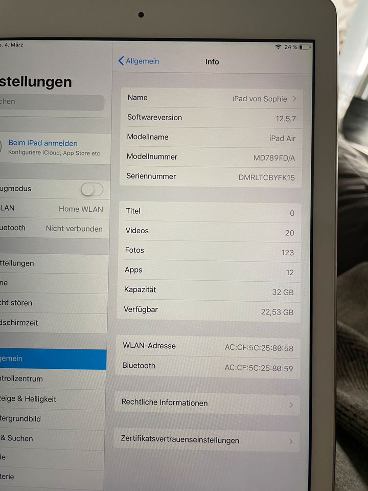 iPad Air 32GB (1.Gen) in Ketsch