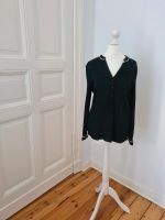 Schwarze Bluse | Weiße Einfassung | Massimo Dutti | Größe 36 Berlin - Charlottenburg Vorschau