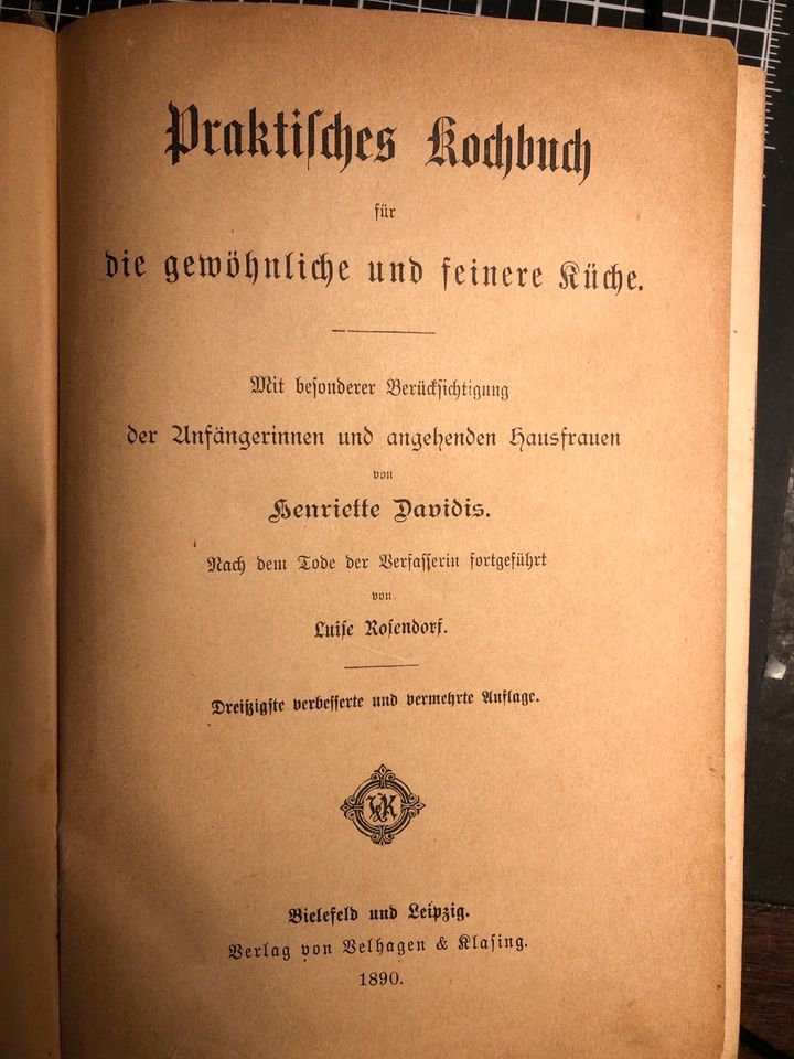 Tolles altes Kochbuch 1890 alt antik in Pegau