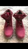 Original Timberland Fold Top Boots - Rosa/Pink, echtes Leder Hessen - Darmstadt Vorschau