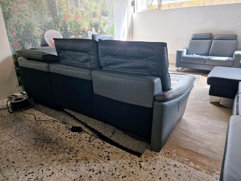 Hukla Ecksofa Marlon N2733 Echtleder Rodeo steel, Wallaway (motorische Relaxfunktion), motorische Vorziehbank, Anilin Leder, Longlife. Polipol Polster bis zu -80% der Uvp bei Witten. in Hagen