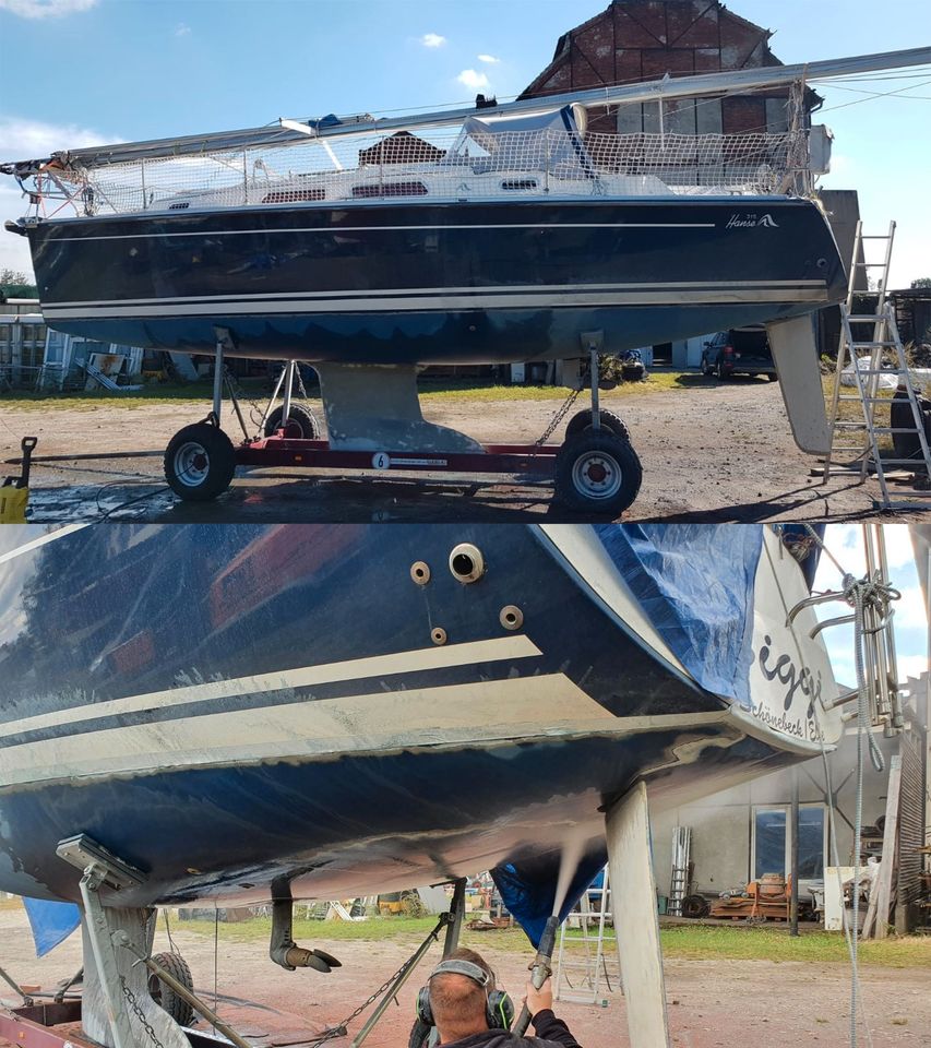 Antifouling Entfernung Sandstrahlen Rumpfreinigung in Düsseldorf