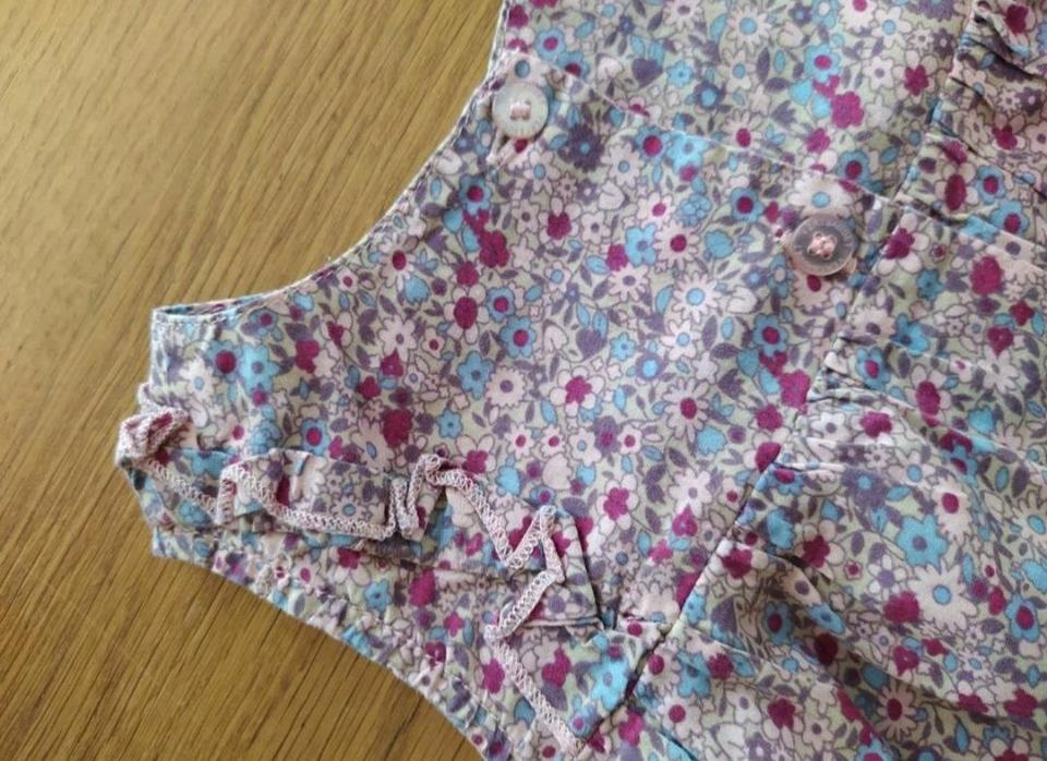 Sommer Kleid Tunika 74 Bolero lila Blümchen weiß Taufe Esprit in Wartenberg