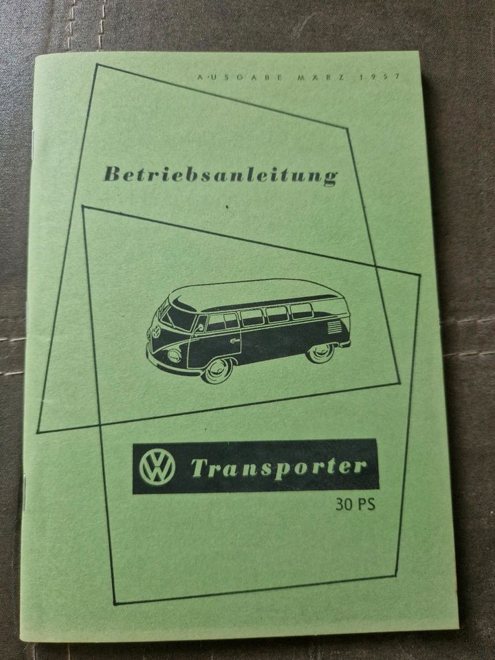 VW T1 Betriebsanleitung alter Nachdruck März 1957  30PS Motor in Dortmund