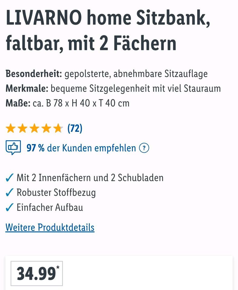 mit Kleinanzeigen - Hocker | eBay Sitzbank/ Baden-Württemberg jetzt Nürtingen Livarno Kleinanzeigen faltbare Aufbewahrungsmöglichkeit in ist