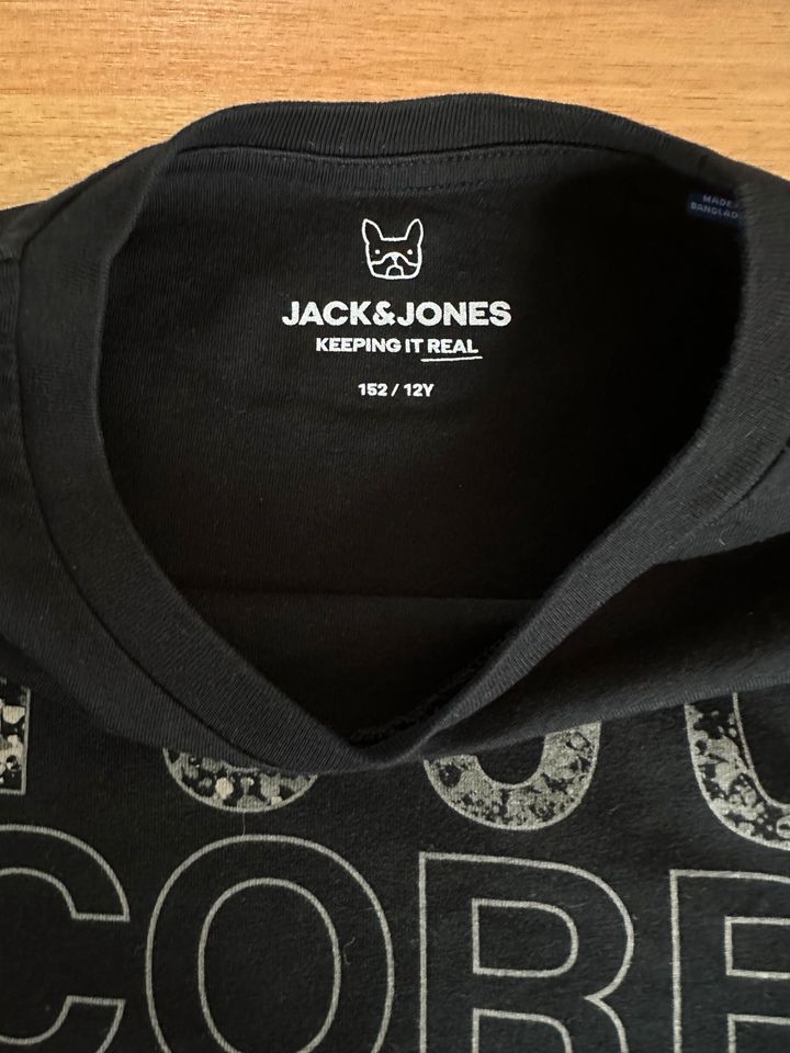 Jack & Jones Shirt Langarmshirt Gr 146 152 schwarz neuwertig in Frankfurt am Main