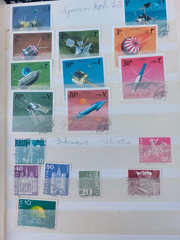 Altes Briefmarkenalbum gesammelt in den Anfang der 70ziger Jahren in Berlin