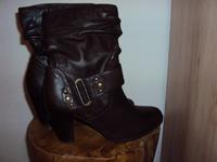 Janet D. Lederstiefel, Lederstiefeletten, braun, Gr. 39, H 8 cm Sachsen-Anhalt - Halle Vorschau