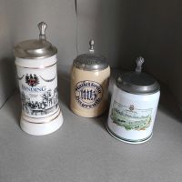 Steingut Bierkrug mit Zinndeckel, Binding, Darmstädter, Maiselbrä Hessen - Offenbach Vorschau
