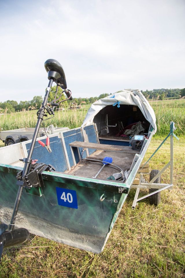 Angelboot, Freizeitboot, Alu-Boot incl. E-Motor, Akku, Trailer in Polling Kr Mühldorf a Inn