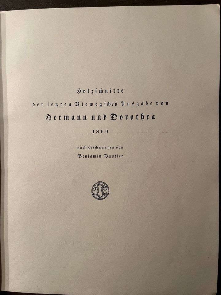 Sammlung von Drucken von Holzschnitten Hermann und Dorothea in Wolfenbüttel