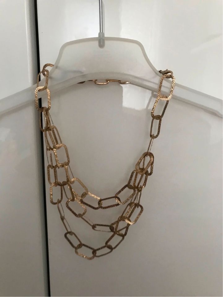 Kette goldfarben Goldkette Modeschmuck Collier in Marktbreit