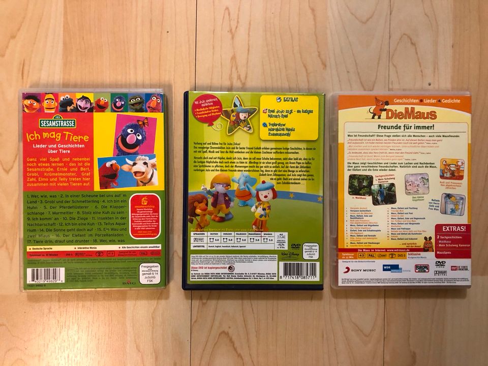 3 DVD Kinder Sesamstraße Tiere Zirkus Die Maus in Wörthsee