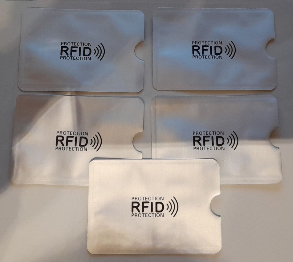 5er Set RFID Schutzhülle, EC-Kartenhülle, für Kreditkarte,Ausweis in Amberg