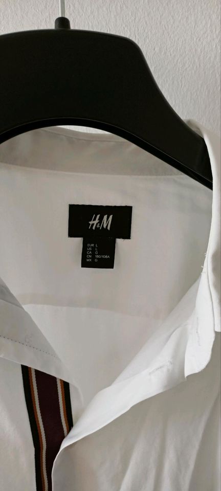 Herren Hemd XL blau SMOG, L weiß h&m langarm in Weiden (Oberpfalz)