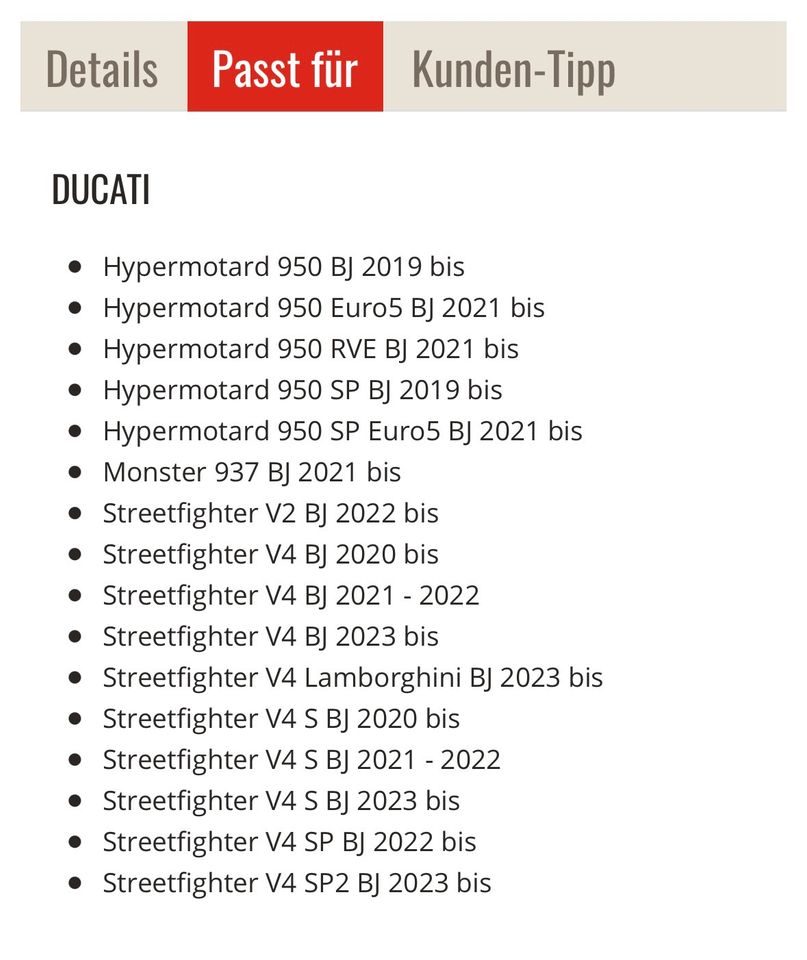 Lenkererhöhung 20mm für Ducati Hypermotard Streetfighter Monster in Scheyern