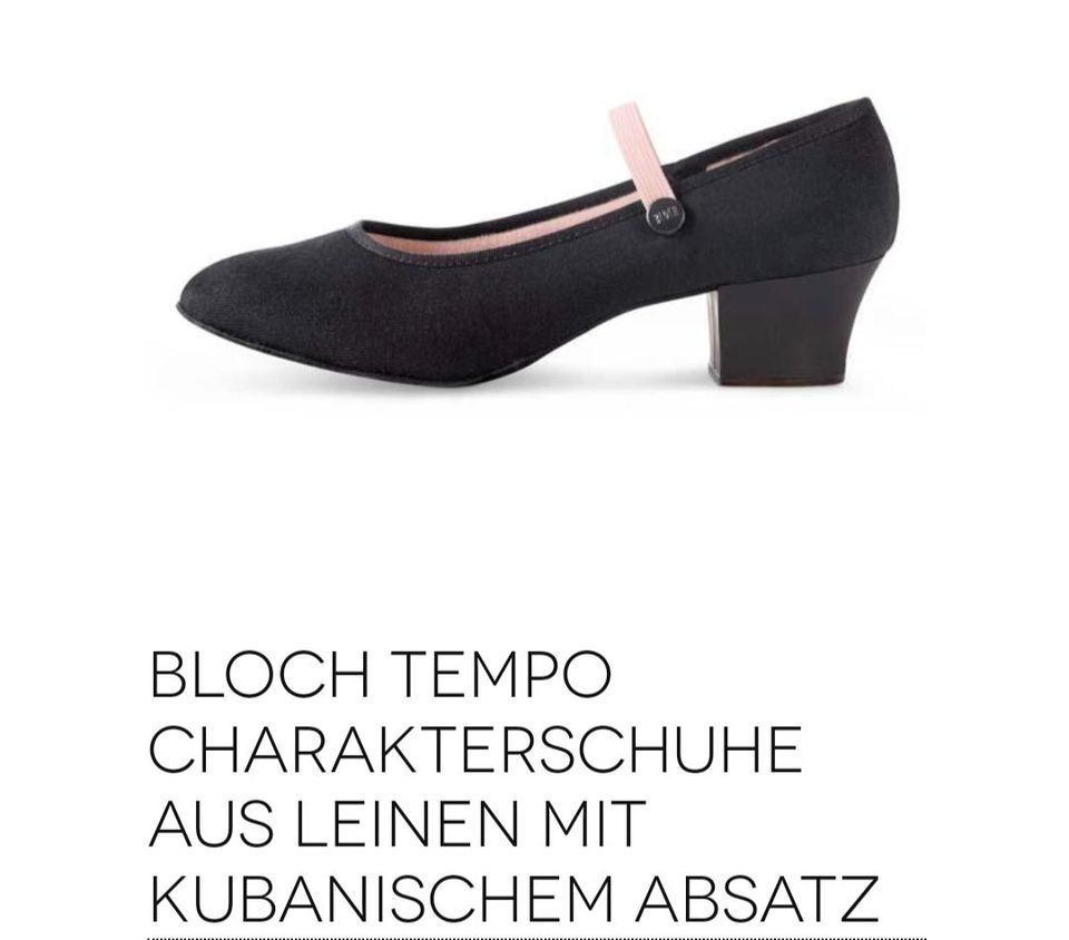 Thom Hecht Ballett - Bloch Charakterschuhe Tempo EU 35,5 Tanz in Frankfurt am Main