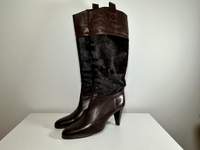 HUGO Stiefel - Stulpen-Vintage-Leder&Fell-dunkelbraun-wie neu Hessen - Wetzlar Vorschau