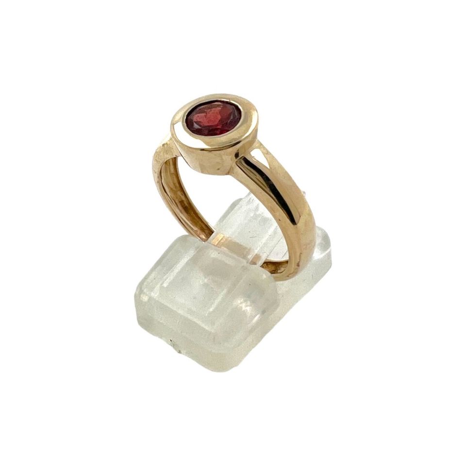 Goldring Solitär Ring Feueropal 8 K Gold Gr.56 in Leimen