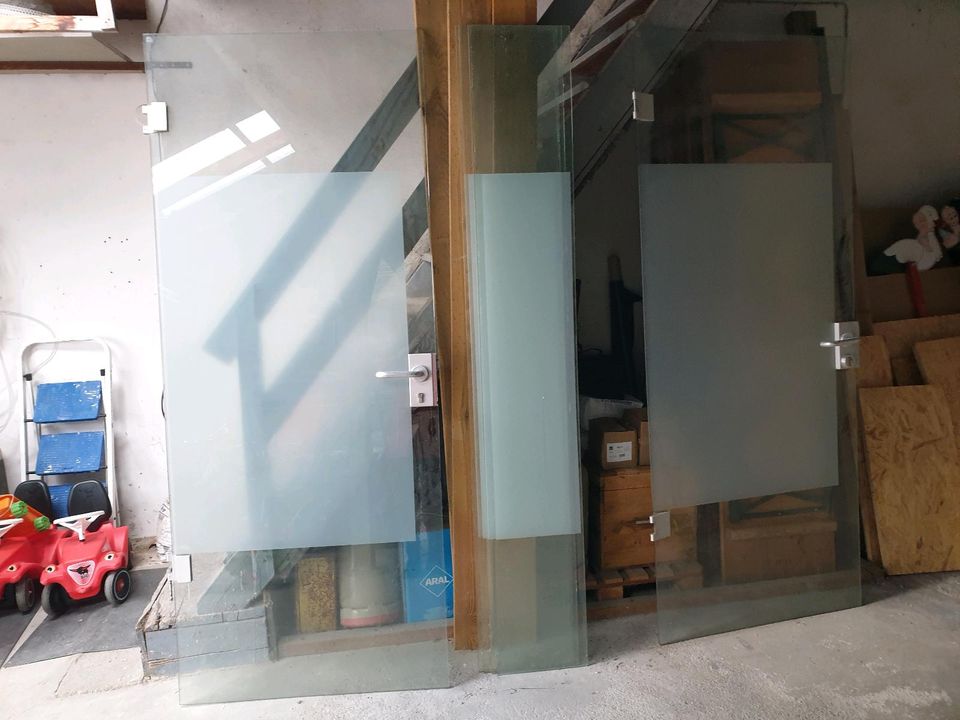 2 Türen und 4 Trennwände aus Glas in Linkenheim-Hochstetten