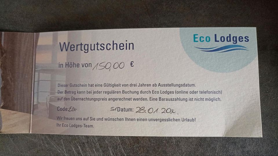 Geschenk Gutschein Eco Lodges Floating Village Brombachsee 4* in Leipzig