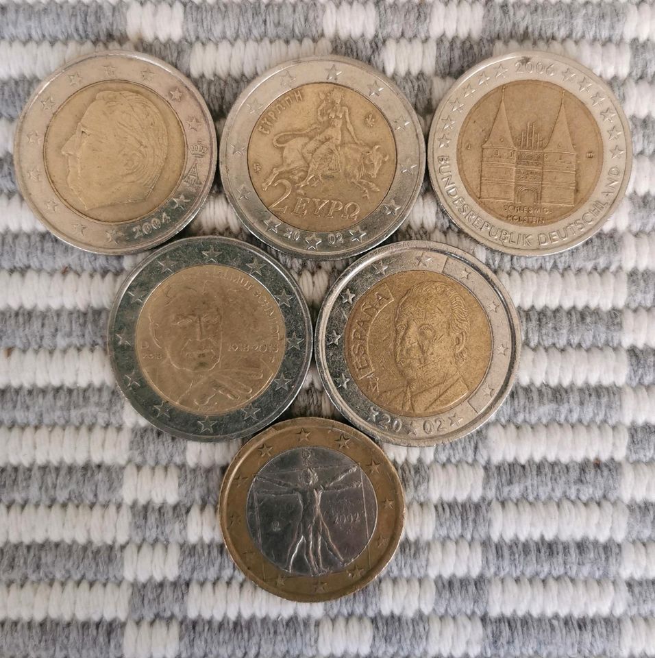 Seltene 2 und 1 Euro Münzen Sammlung in Memmingen