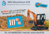 ⚠️Mai Angebot 10% Auf Minibagger Miete 1,9t bis 2,7t⚠️ Nordrhein-Westfalen - Bedburg Vorschau