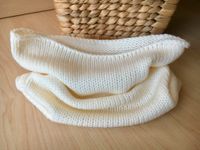 Strick-Loop handgestrickt Schlauch-Schal Wolle weiß Boho Hippie Bayern - Langweid am Lech Vorschau