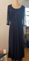 Sheego Abendkleid Pailletten weitem Rockteil Schlitz Blau 40 138€ Bayern - Landshut Vorschau
