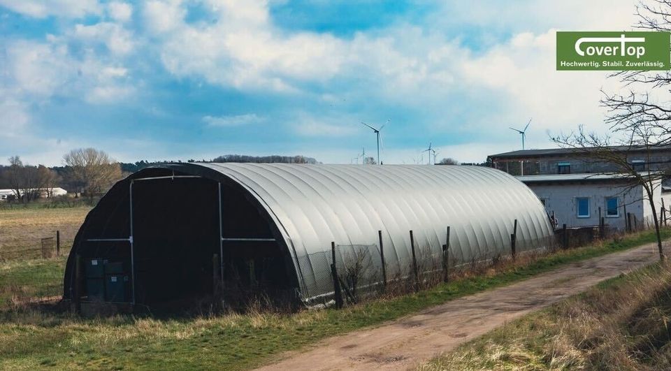 Leichtbauüberdachung 9x10 Meter - Perfekter Schutz für Hab & Gut! - Lagerhalle für private & Gewerbliche Zwecke - Überdachung Unterstand Rundbogenhalle Lagerhalle Mehrzweckhalle Gartenzelt Weidezelt in Hamburg