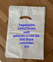Tragetasche, weiß, geblockt 200 x 260 mm, 500 Stk. mit Griffloch Sachsen-Anhalt - Calvörde Vorschau