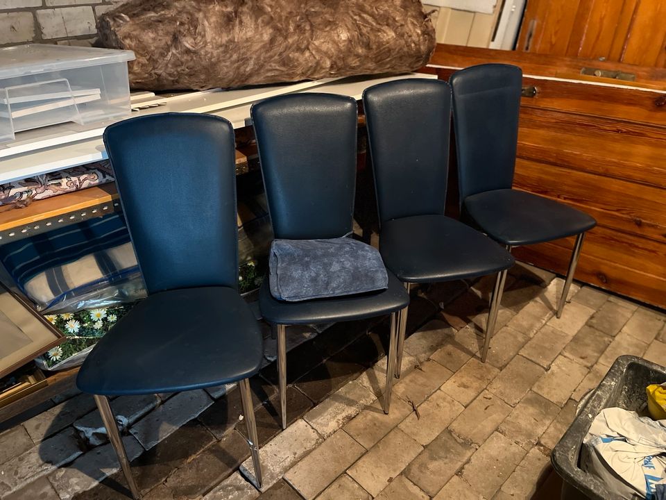 4 x  Stühle in dunkelblau Stuhl Esszimmerstuhl in Berlin