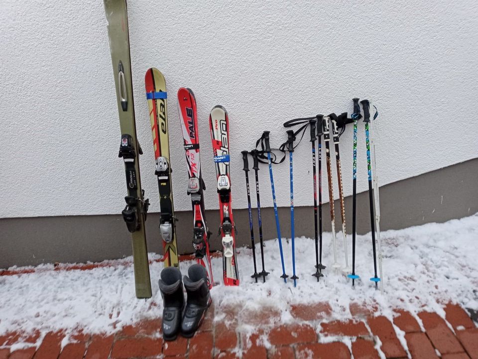 Ski für Kinder 160, 120, 110, Skistöcke und Schuhe Kinderski in Baierbach