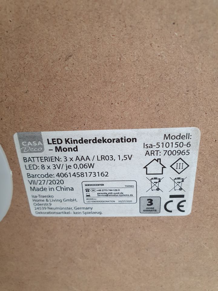Wandlampe Babyzimmer Kinderzimmer LED Eule in Augsburg