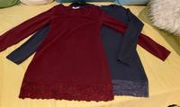 Langarm Shirt AjC 34 mit spitze  grau & Bordeaux Niedersachsen - Langenhagen Vorschau