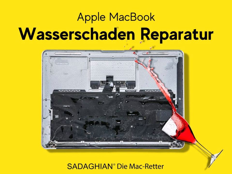 MacBook Wasserschaden Reparatur Datenrettung Flüssigkeitsschaden Tastatur Trackpad Display Ladeprobleme in Hamburg