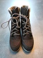 Braune Stiefeletten mit Keilabsatz Nordrhein-Westfalen - Velbert Vorschau