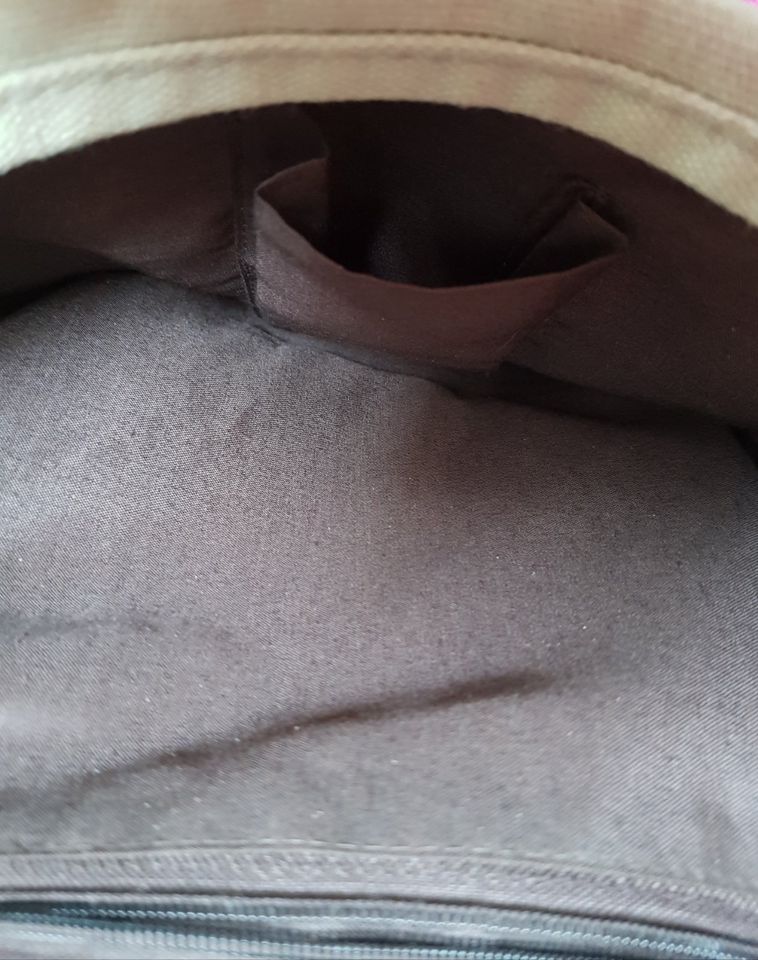 Umhängetasche Tasche Handtasche beige/braun leicht aus Stoff in Kleve