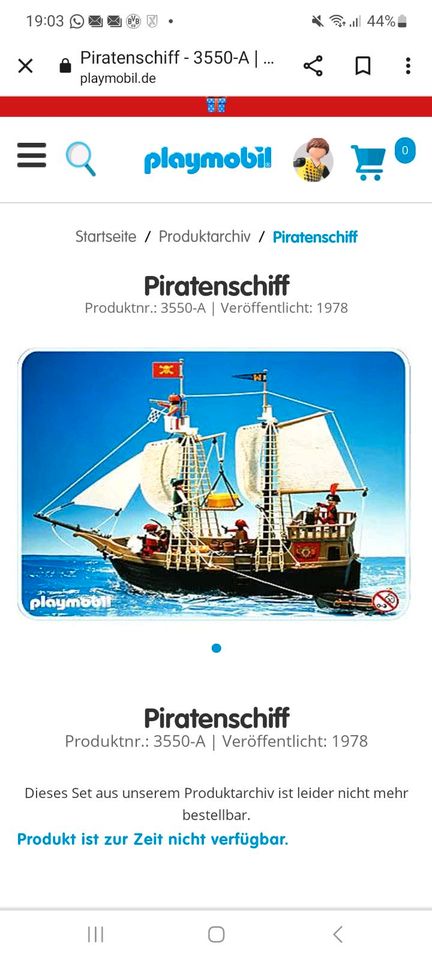 Playmobil 3550 Piratenschiff 3480 3546 Seeleute Seeräuber in Castrop-Rauxel