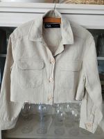 Zara Jacke cropped Leinen beige Gr.S neu Baden-Württemberg - Sasbach Vorschau