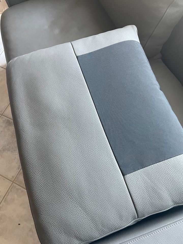 GEPADE Designer Leder Sofa Zweisitzer + Dreisitzer Grau Neuwertig in Langenfeld
