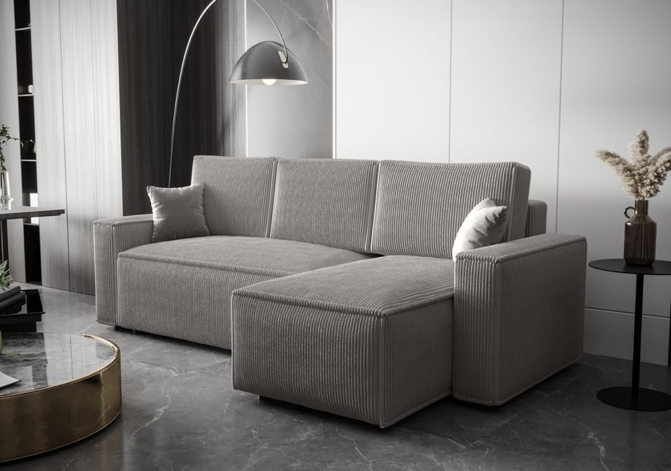 Ecksofa AMRO Schlafsofa Cord Bettkasten modern Sofa Modern in Berlin