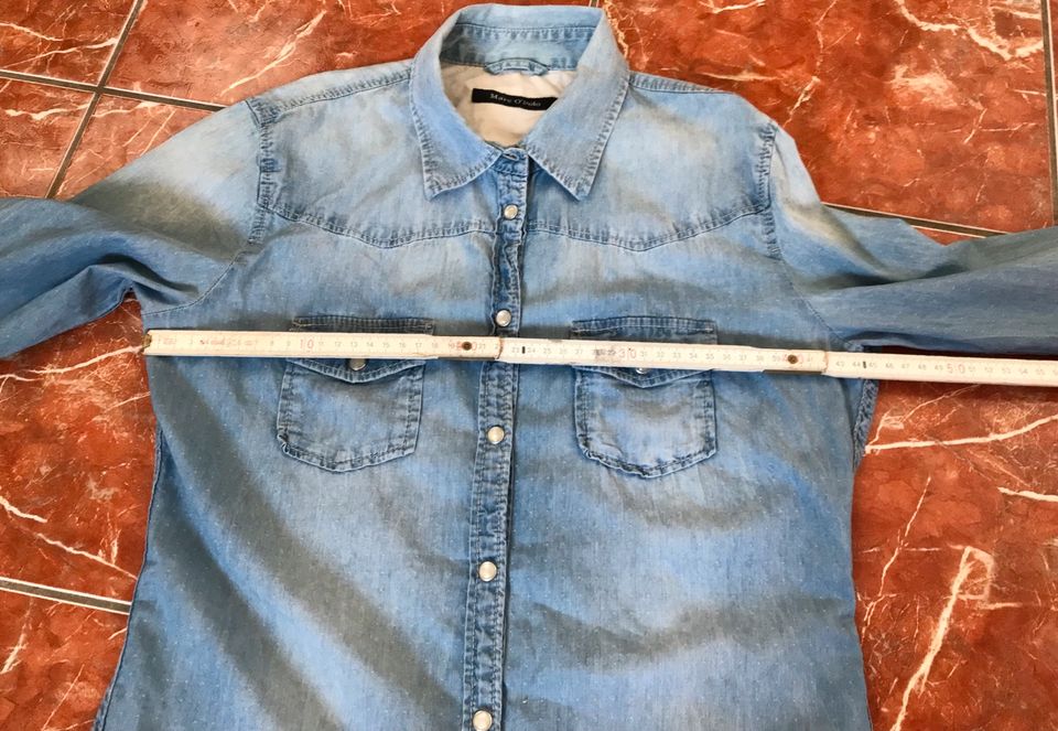 Marc O’Polo Denim Hemd Gr.S Baumwolle Neuw. Mit Punkten hellblau in Berlin