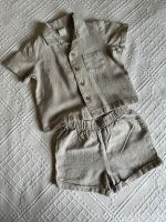 Baby-Set: Hemd und Shorts in Beige/Grün, Größe 74 Hessen - Wiesbaden Vorschau